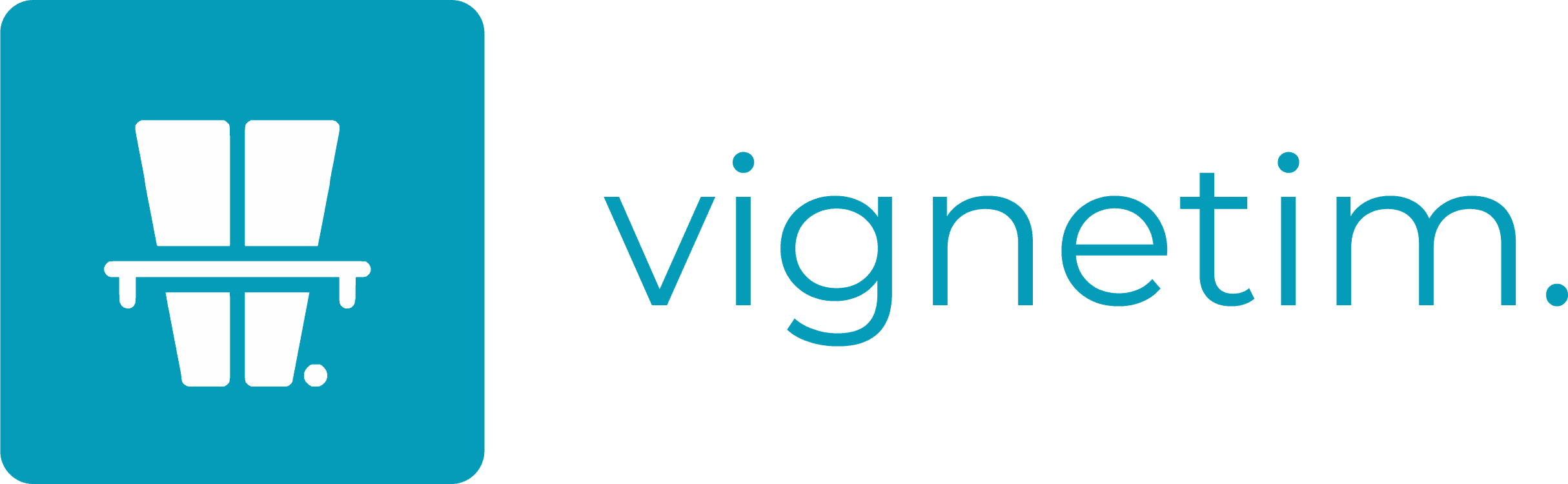 vignetim. Horizontal · badge logo